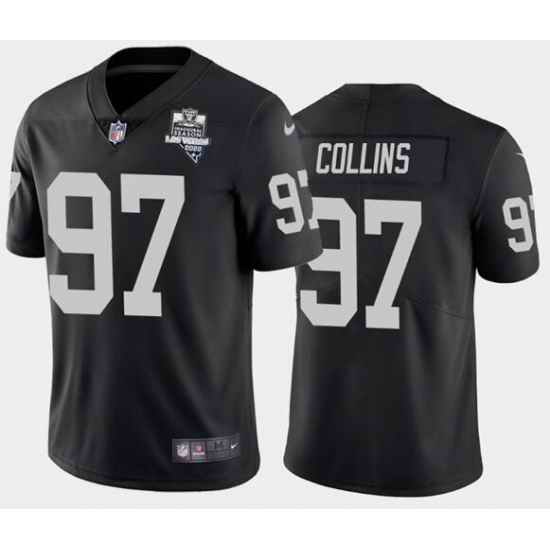 Men's Oakland Raiders Black #97 Maliek Collins 2020 Inaugural Season Vapor Limited Stitched NFL Jersey